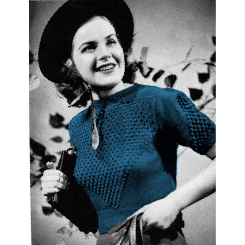 vintage knitting pattern blouse