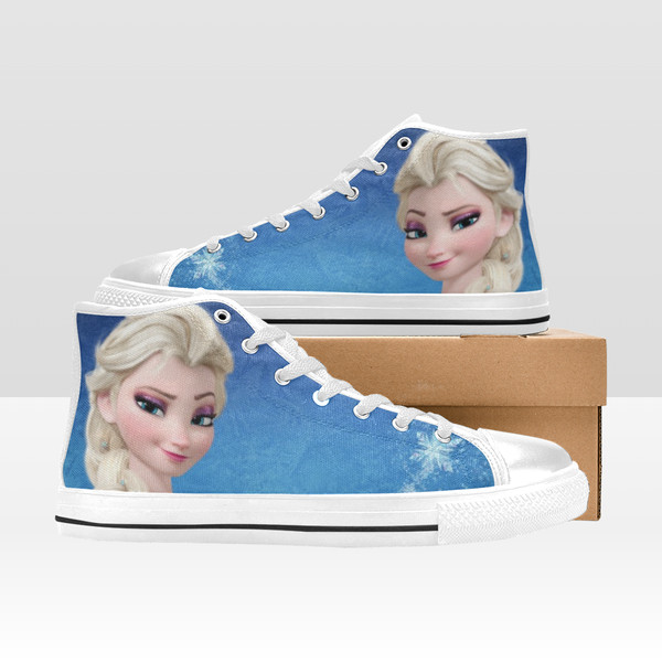 Frozen Shoes High Top Sneakers Handmade Footwear Inspire Uplift