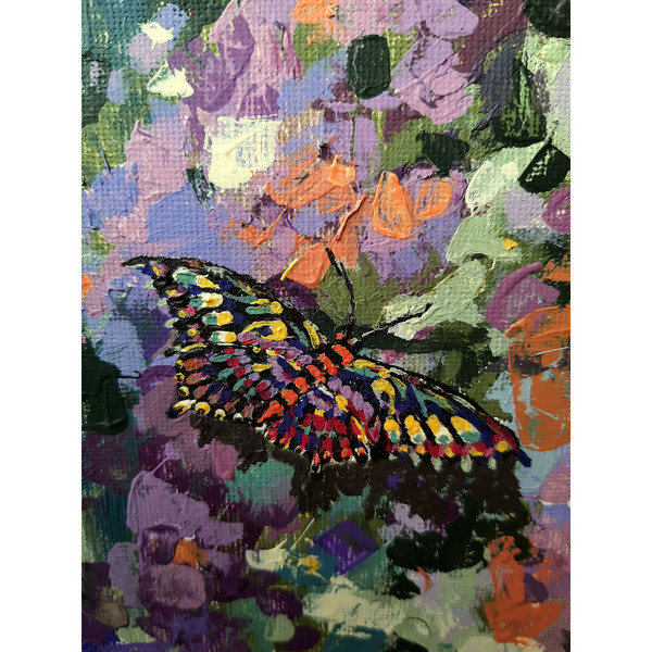 Fragment of a close-up Butterfly painting. Mottled butterfly wings.
