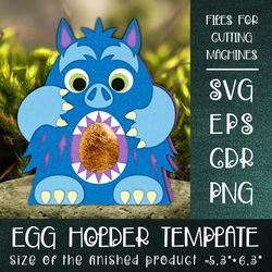 monster chocolate egg holder template
