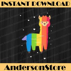 funny lgbt flag llama gay lesbian rainbow lgbt month png sublimation design
