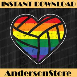volleyball heart sport lgbtq rainbow flag gay pride ally lgbt month png sublimation design
