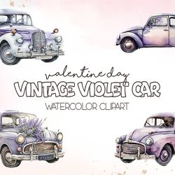 04 files of valentine day vintage violet car png happy valentines day sublimation