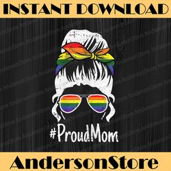 proud mom gay pride rainbow flag lgbt-q ally mama mother lgbt month png sublimation design