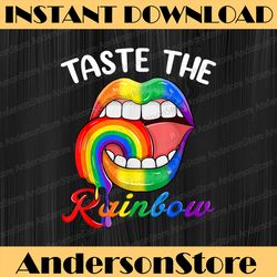 taste the rainbow sexy lips lgbt pride gay rainbow lgbt month png sublimation design