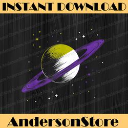 saturn non binary lgbt month png sublimation design