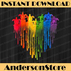 lgbt turtle heart rainbow heart sea turtle lgbt pride lgbt month png sublimation design
