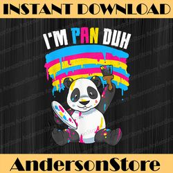 i'm pan duh panda pansexual pride rainbow lgbt lgbt month png sublimation design