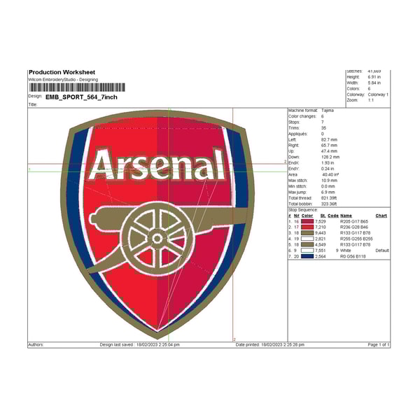 Arsenal FC Embroidery Designs, Arsenal FC logo Embroidery Fi | Inspire ...