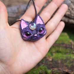 Moon Cat Art Pendant, Desinger Necklace (9 types)