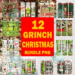 the grinch christmas 20oz skinny tumbler sublimation designs for straight, file cut digital download