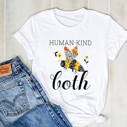 human kind bee both shirt, hippie silhouette shirt, hippie tee, hippie shirt