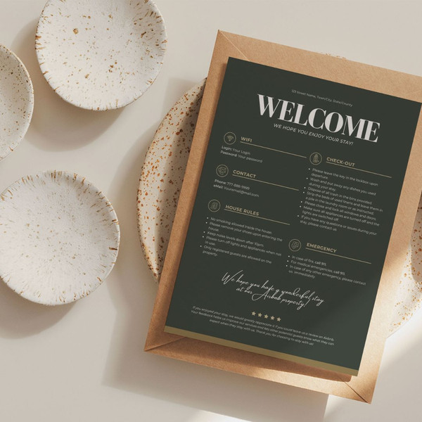 Minimalist Welcome Sign template for Airbnb VRBO Hosts, House Rules, Wi-Fi, Check-Out Info, Vacation Rental  (6).jpg