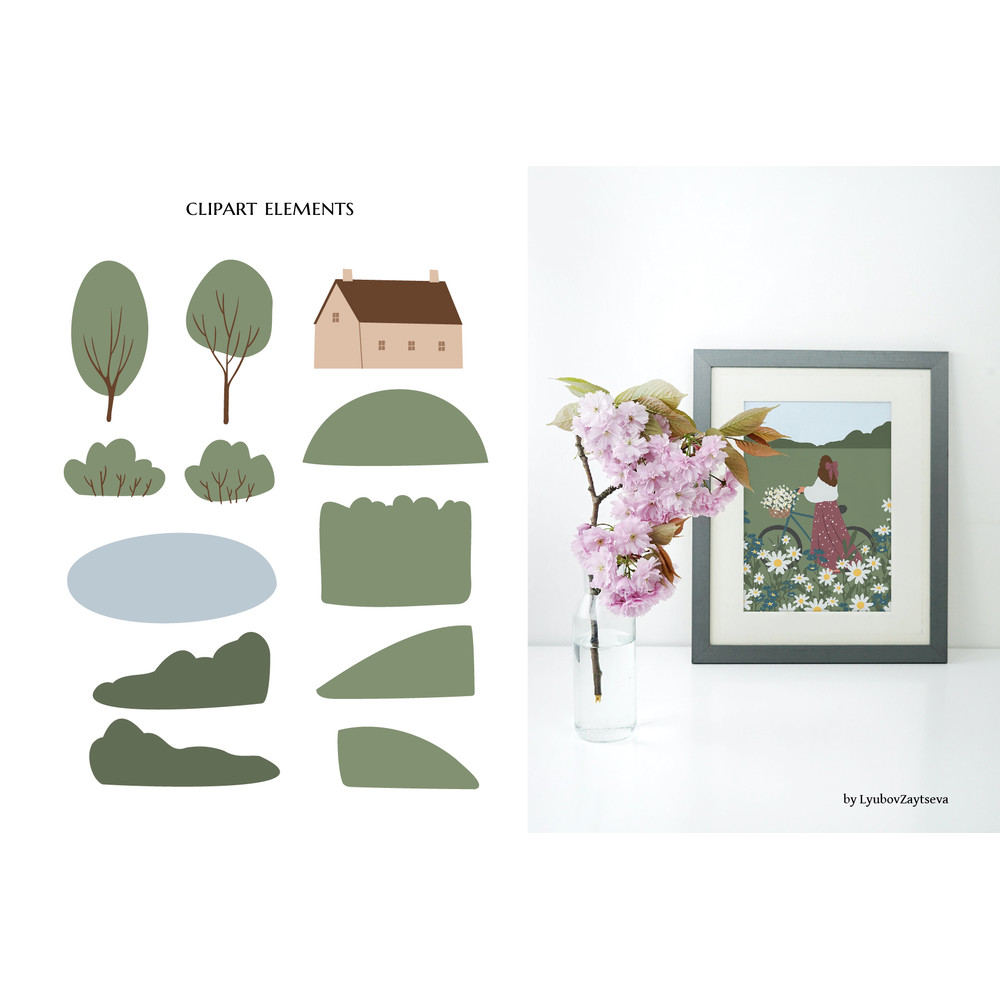 Wildflower meadow girl clipart-diy-illustration (3).jpg