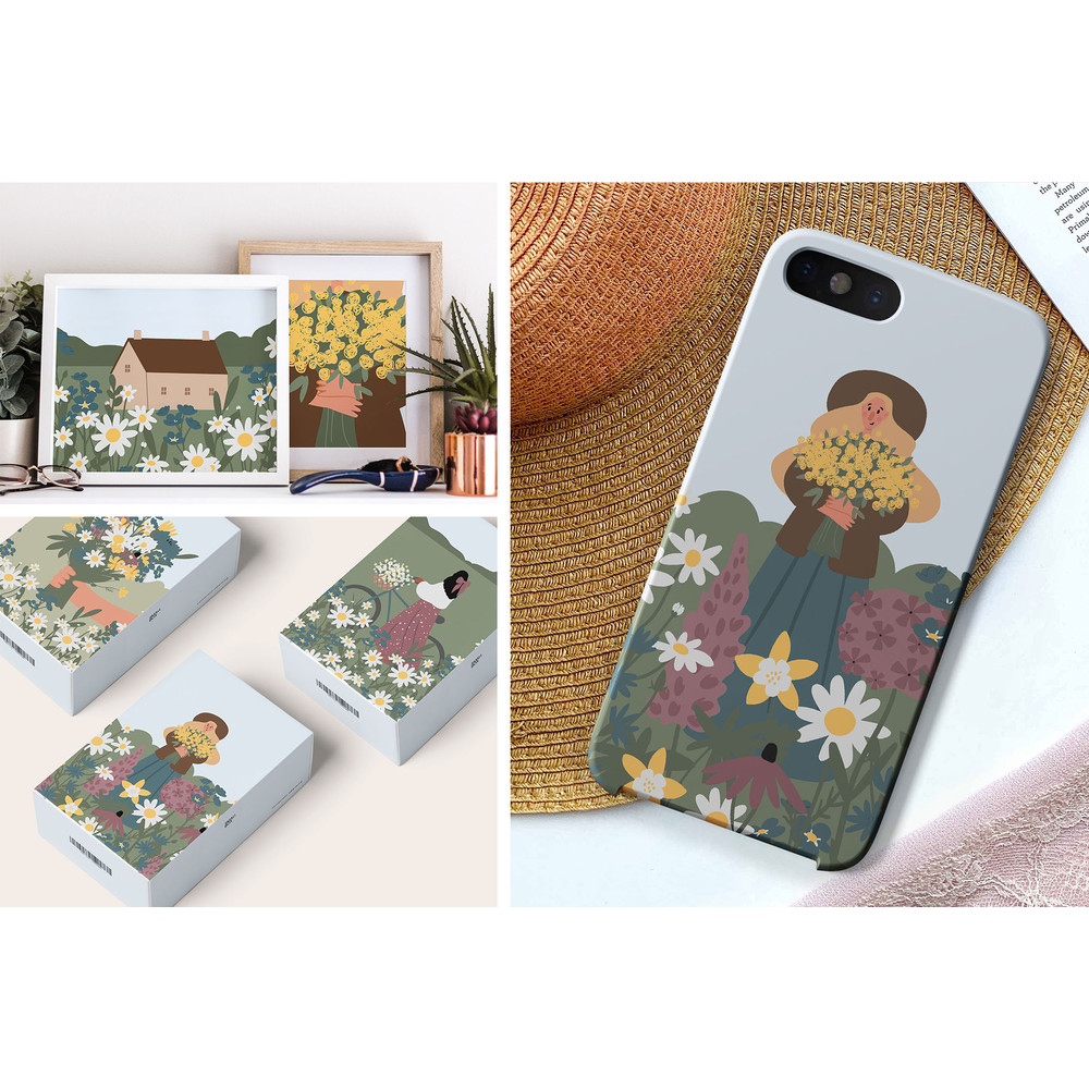 Wildflower meadow girl clipart-diy-illustration (5).jpg