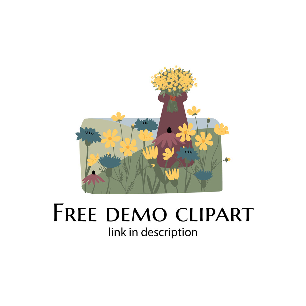 Wildflower meadow girl clipart-diy-illustration (10).jpg