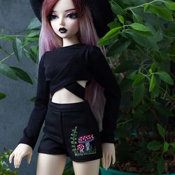Fairyland Minifee MSD BJD Clothes - "Mushroom" Black shorts