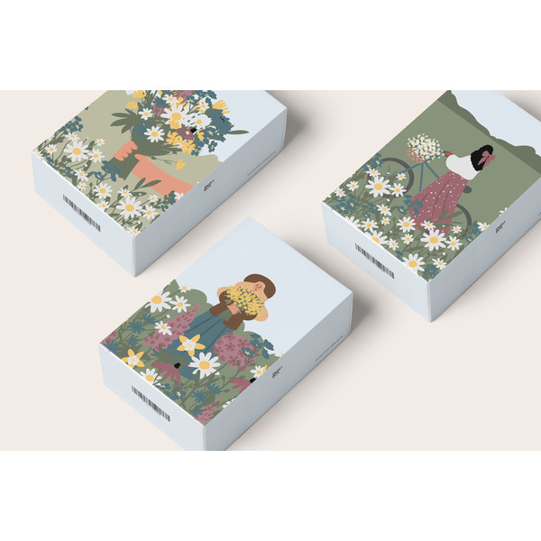 Wildflower meadow girl clipart-card (4).jpg