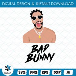 bad bunny with tounge svg / png /eps/ dxf