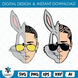 bad bunny face svg / png /eps/ dxf