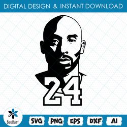 kobe bryant svg cutting files, mamba digital clip art, nba svg, files for cricut, lakers, mamba 24