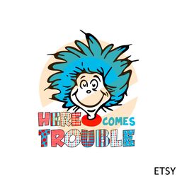 thing 1 things 2 here comes trouble svg graphic designs files