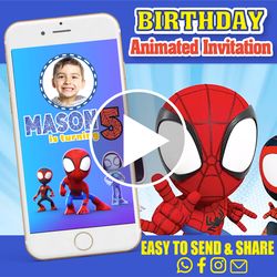 Marvel's Spidey and His Amazing Friends Birthday Video Invitation