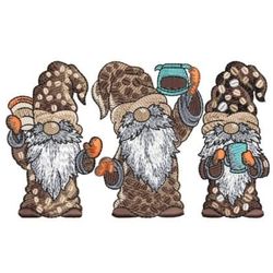 embroidery Coffee Gnomes - embroidery design