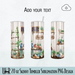 Crazy Plant Lady 20 oz Tumbler Sublimation PNG Design t0045