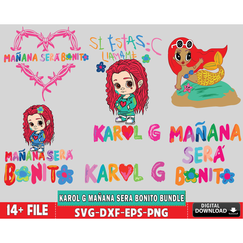 14+ file Karol G Mañana Sera Bonito bundle svg.jpg