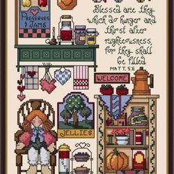 Country Kitchen 2 Vintage Cross Stitch Pattern PDF miniature embroidery interior Compatible Pattern Keeper