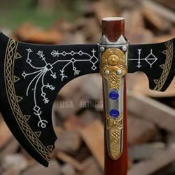 Custom hand made Leviathan Axe , Viking Axe , Handmade Double Head Axe , Viking Hatchet , Gift For Him