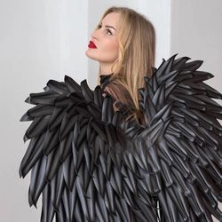 angel wings, cosplay costume, black wings