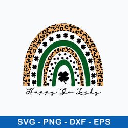 happy go lucky svg, leopard rainbow svg, png dxf eps file