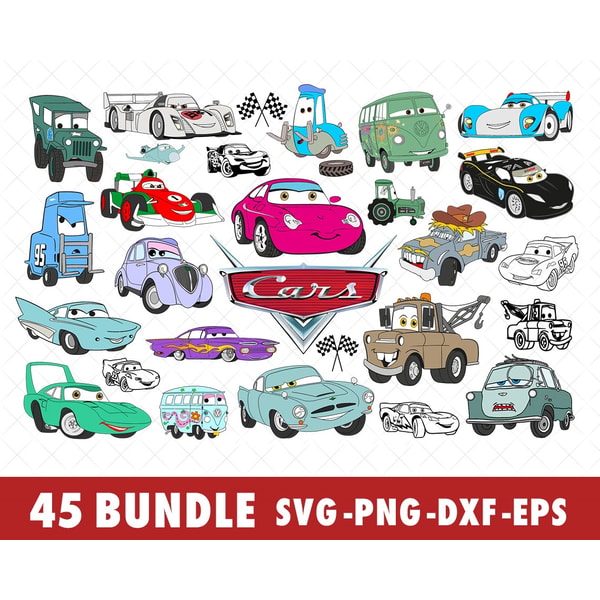 Disney Cars SVG Bundle Files for Cricut Silhouette, Disney C - Inspire ...