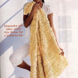 bed of roses afghan vintage crochet pattern 234