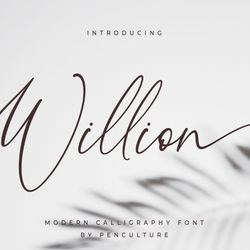 Willion Calligraphy Trending Fonts - Digital Font