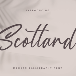 Scotland – Modern Calligraphy Trending Fonts - Digital Font