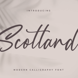 scotland – modern calligraphy trending fonts - digital font