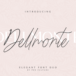Dellmonte – Elegant Font Duo Trending Fonts - Digital Font