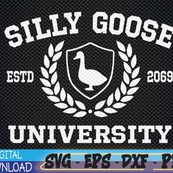 silly goose university funny meme school bird svg, eps, png, dxf, digital download