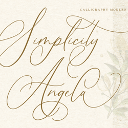 Simplicity Angela – Calligraphy Trending Fonts - Digital Font