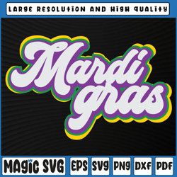 vintage masquerade mardi gras groovy beads parade svg, retro font svg, mardi gras carnival, digital download