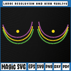 mardi gras funny beads boobs outline adult svg, mardi gras png, mardi gras carnival, digital download