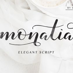 monatia – elegant script trending fonts - digital font