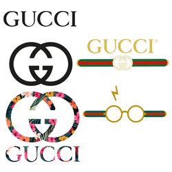 logo gucci bundle svg, fashion brand svg, silhouette svg files