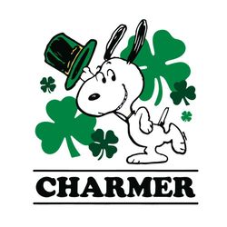 peanuts lucky charmer snoopy peanuts st patricks day svg