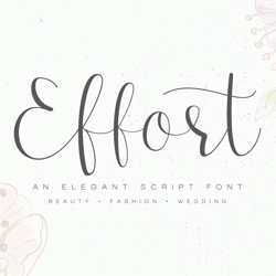 effort – calligraphy trending fonts - digital font