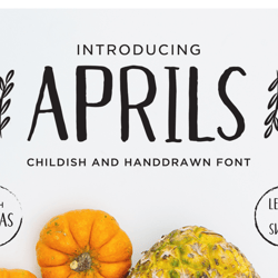 Aprils – Sans Handdrawn Trending Fonts - Digital Font