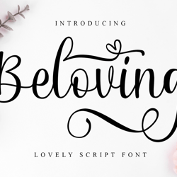 Beloving Lovely Script Trending Fonts - Digital Font